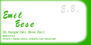 emil bese business card